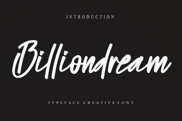 Billiondream: A Bold Handwritten Font