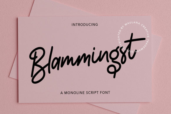 Blammingst: A Script Font for Elegant Branding