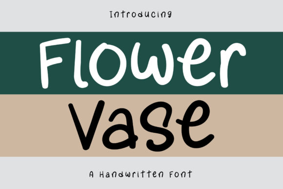 Flower Vase Font for Creative Marketing