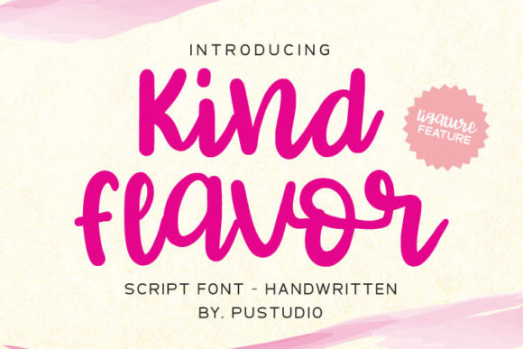 Kind Flavor: A Handwritten Font for Web Design