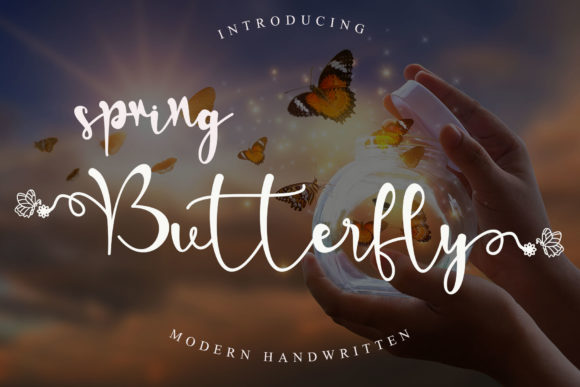 Spring Butterfly Font for Creative Projects