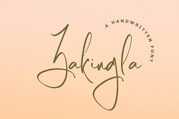 Zakingla: A Romantic Script Font
